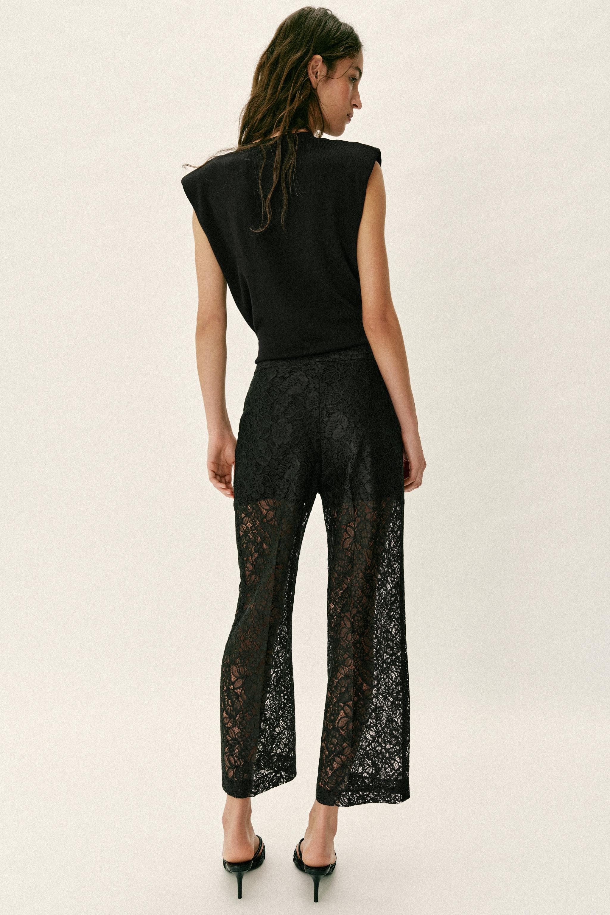 LACE STRAIGHT LEG PANTS